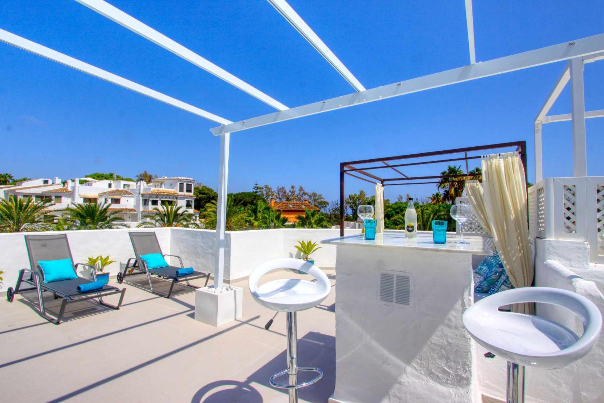 1108 Beachfront 2 Apartments With Roofterrace 80Mtrgt Beach 3 Pools Marbella Buitenkant foto