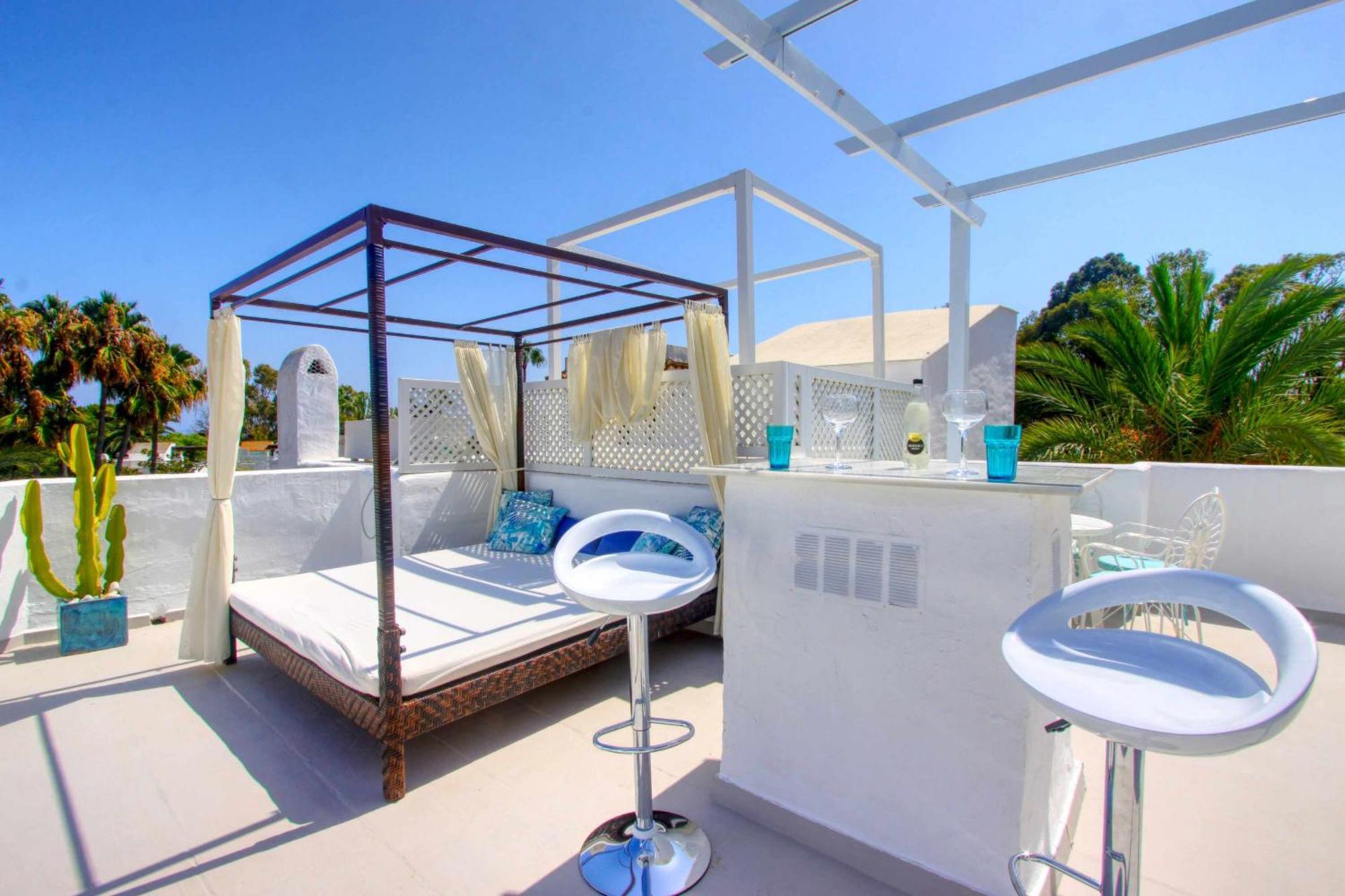 1108 Beachfront 2 Apartments With Roofterrace 80Mtrgt Beach 3 Pools Marbella Buitenkant foto
