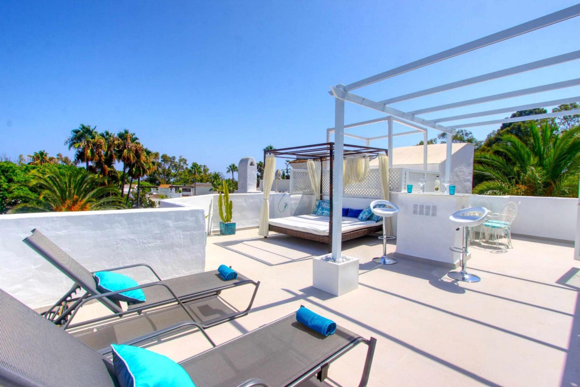 1108 Beachfront 2 Apartments With Roofterrace 80Mtrgt Beach 3 Pools Marbella Buitenkant foto